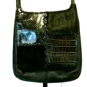VINTAGE FOSSIL Cow Hair & Leather Cross Body